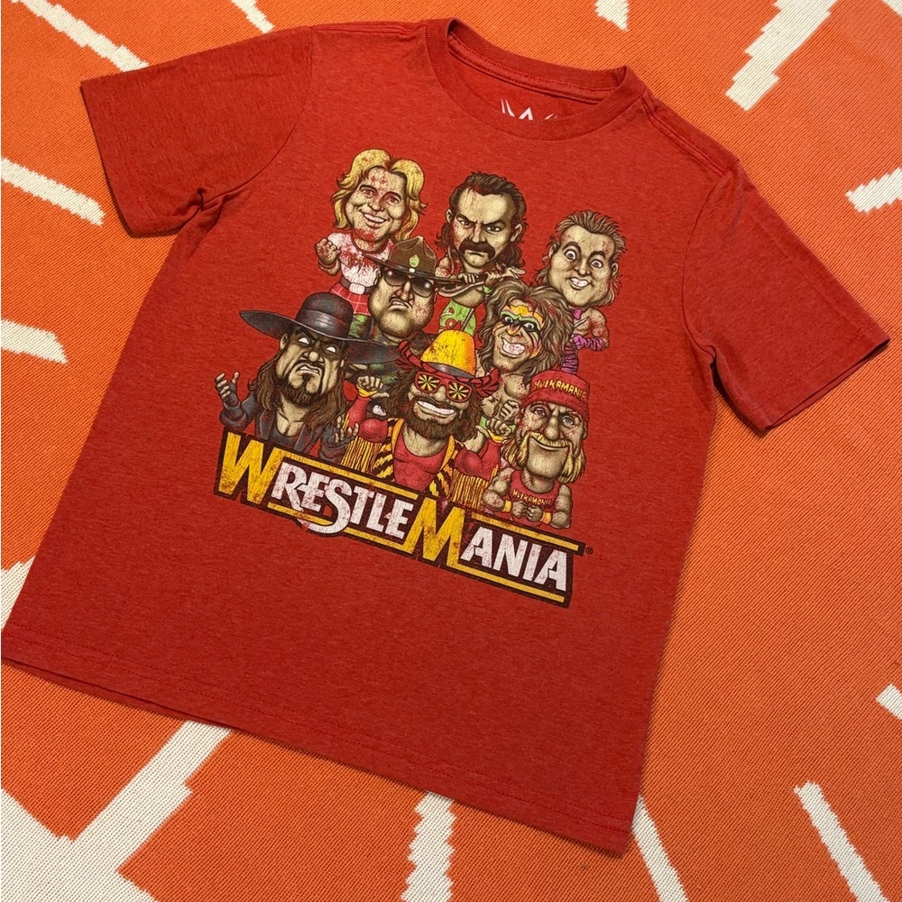 WWE Kids Red WrestleMania Vintage Graphic Tee